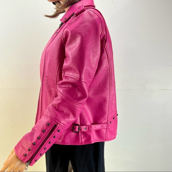 Fucsia jacket, make a statement, medium, very cool look. NWOT - Picture 3 of 10